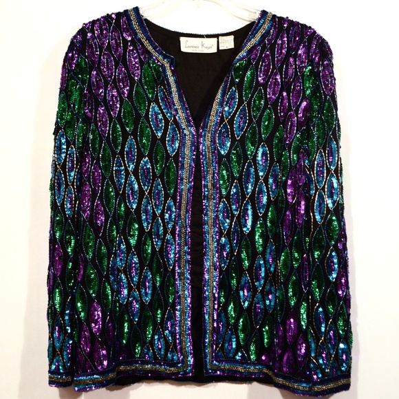 Laurence Kazar Jackets & Blazers - LAURENCE KAZAR Vintage Embellished Mermaid Blazer